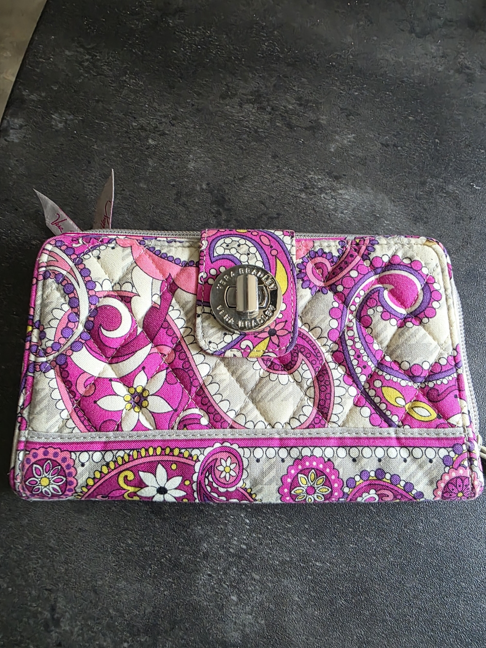 Vera Bradley Double Section Twist Lock Wallet